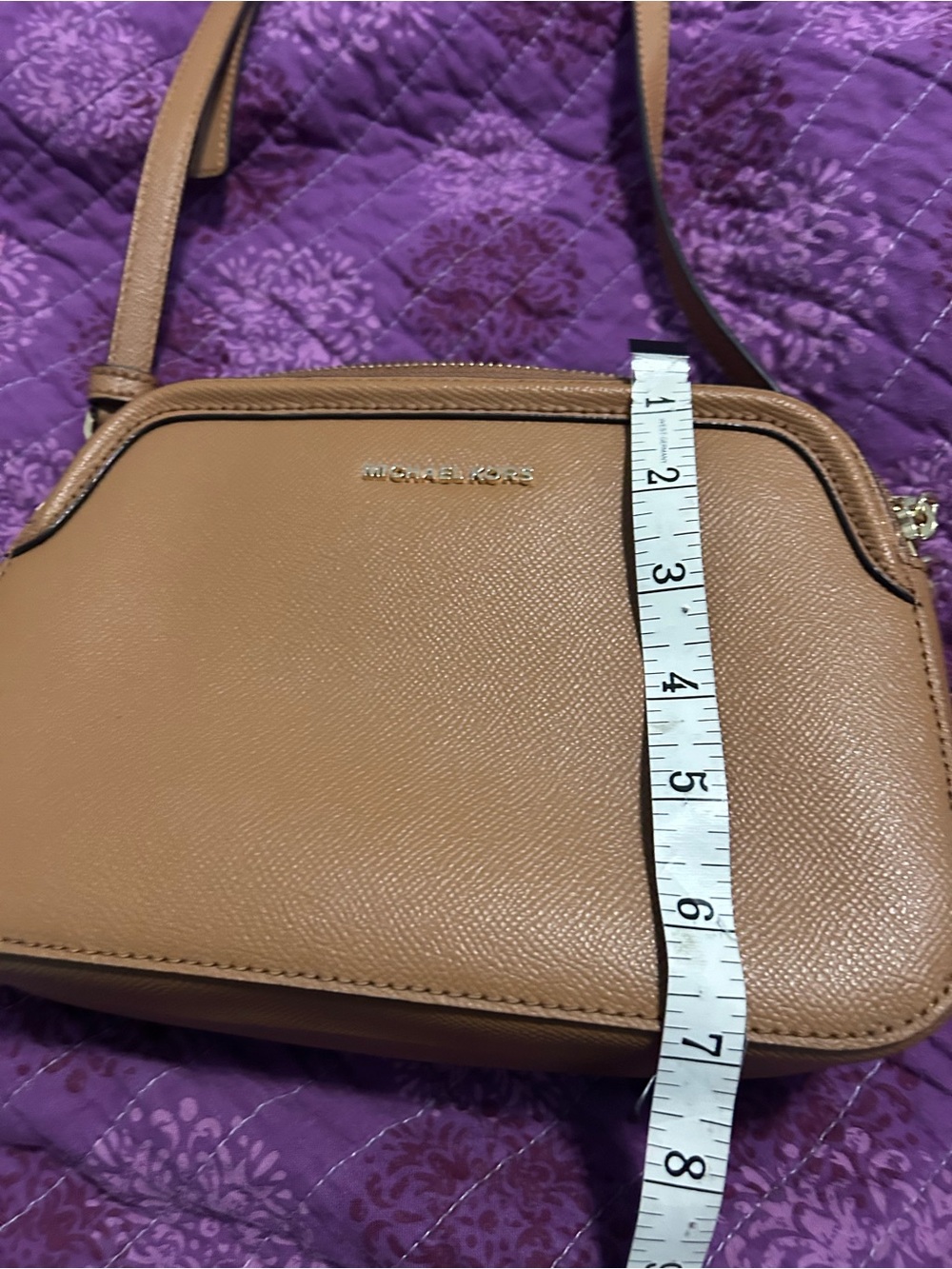 Michael Kors Caramel/Tan Saffiano Leather Crossbody Bag